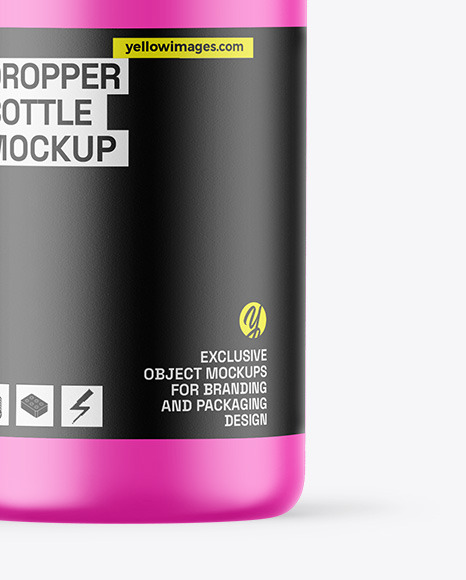 Matte Dropper Bottle Mockup