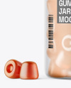 Frosted Plastic Jar with Gummies Mockup