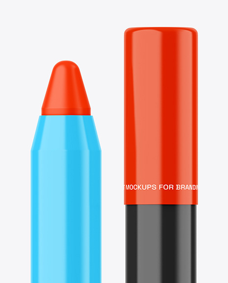 Glossy Lipstick Pencil Mockup