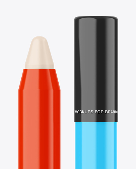 Glossy Lipstick Pencil Mockup