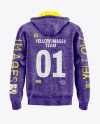 Melange Hoodie Mockup - Back View