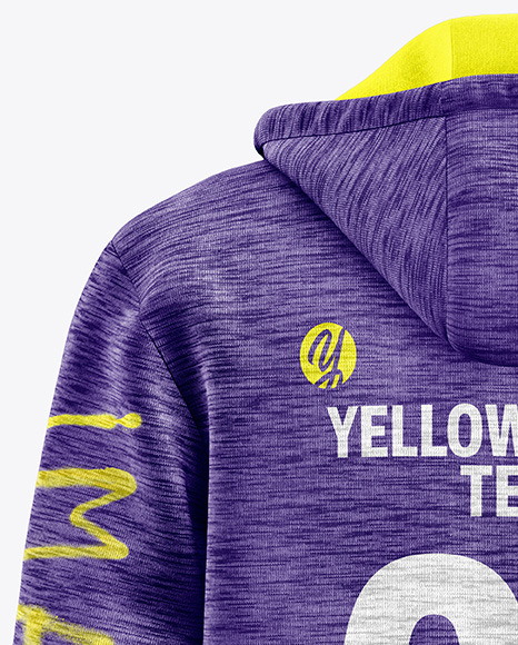 Melange Hoodie Mockup - Back View