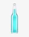 Clear Glass Drink Bottle Mockup