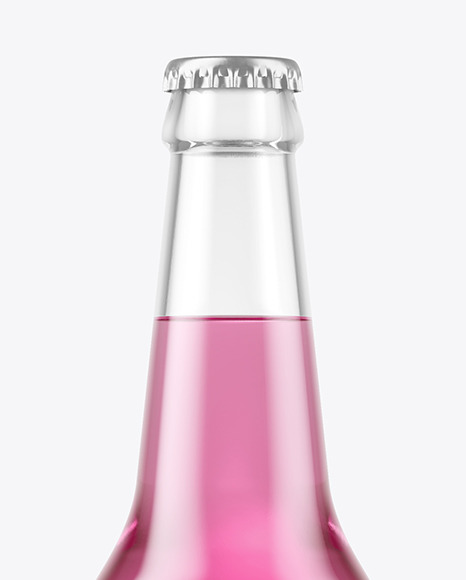 Clear Glass Drink Bottle Mockup