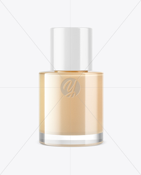 Clear Glass Cosmetic Bottle Mockup