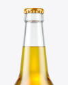 Clear Glass Beer Bottle Mockup