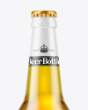 Clear Glass Beer Bottle Mockup