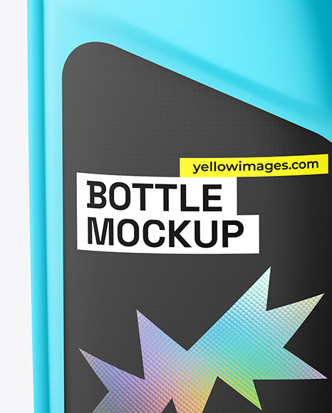 Glossy Metallic Bottle Mockup