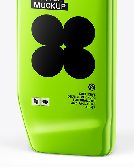 Metallic Cleaner Bottle Mockup