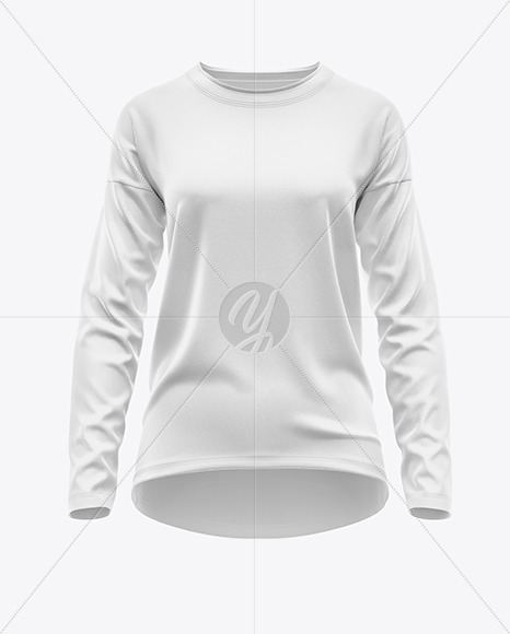 Women's Oversized Long Sleeve T-Shirt Mockup