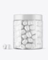Plastic Jar with Gummies Mockup