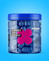 Plastic Jar with Gummies Mockup