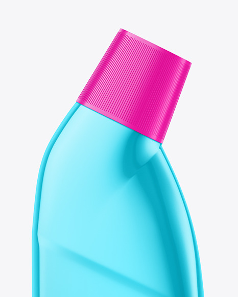 Glossy Metallic Bottle Mockup