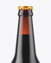 Dark Amber Beer Bottle Mockup