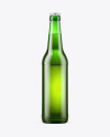 Green Glass Beer Bottle Mockup