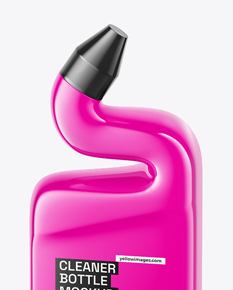 Glossy Cleaner Bottle Mockup