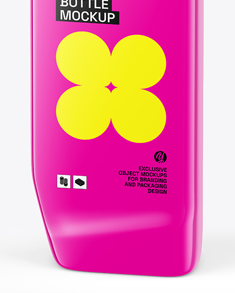 Glossy Cleaner Bottle Mockup