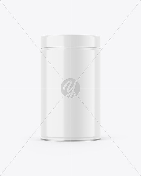 Glossy Tin Can Mockup