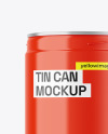 Glossy Tin Can Mockup