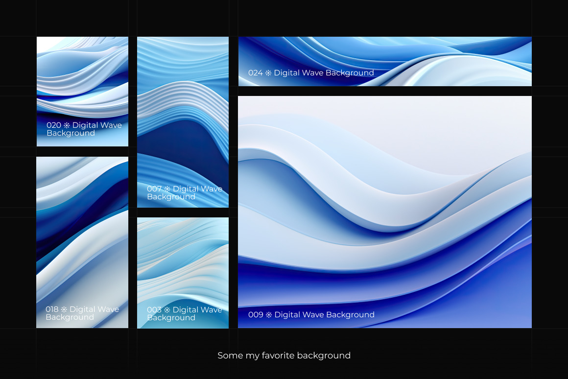 Digital Wave Background Set