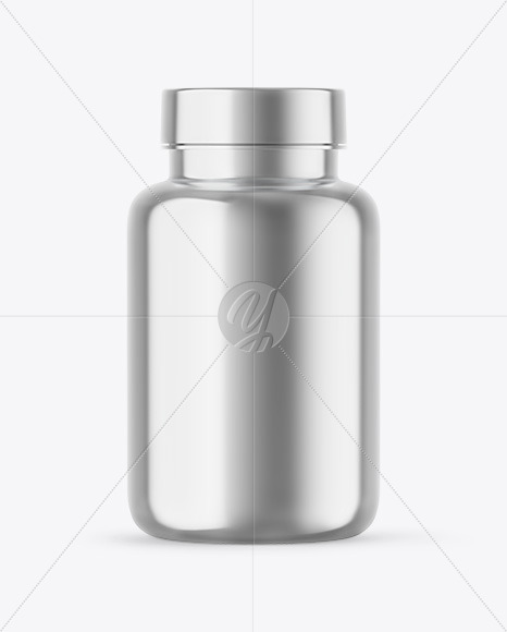 Metallic Protein Jar Mockup Metallic Protein Jar Mockup