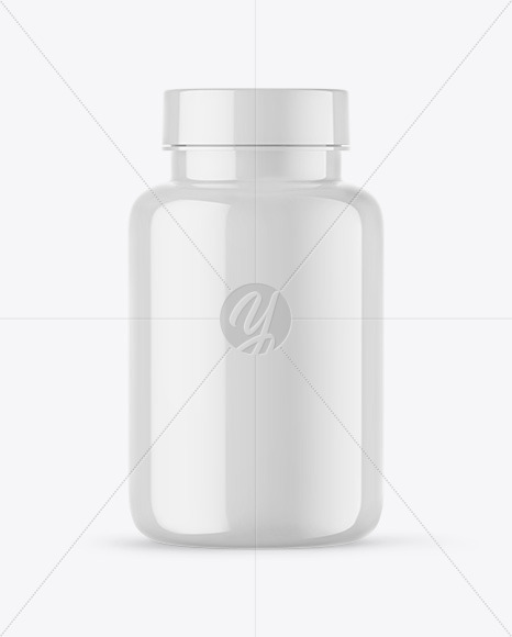 Glossy Protein Jar Mockup