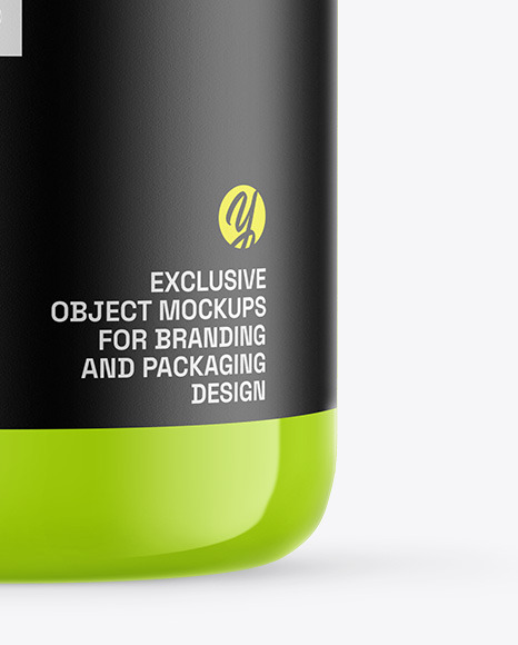 Glossy Protein Jar Mockup