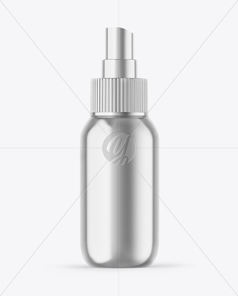 Metallic Cosmetic Spray Bottle Mockup