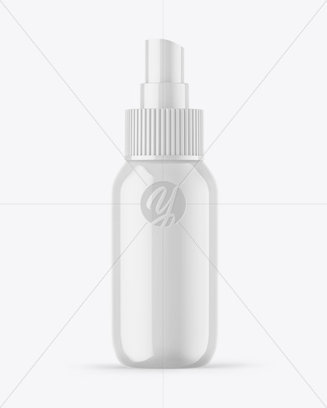 Glossy Cosmetic Spray Bottle Mockup