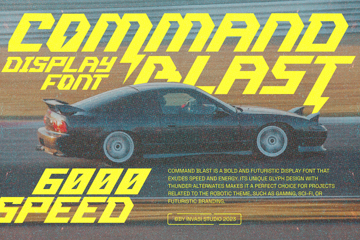 Command Blast - Speed Display Font Command Blast - Speed Display Font