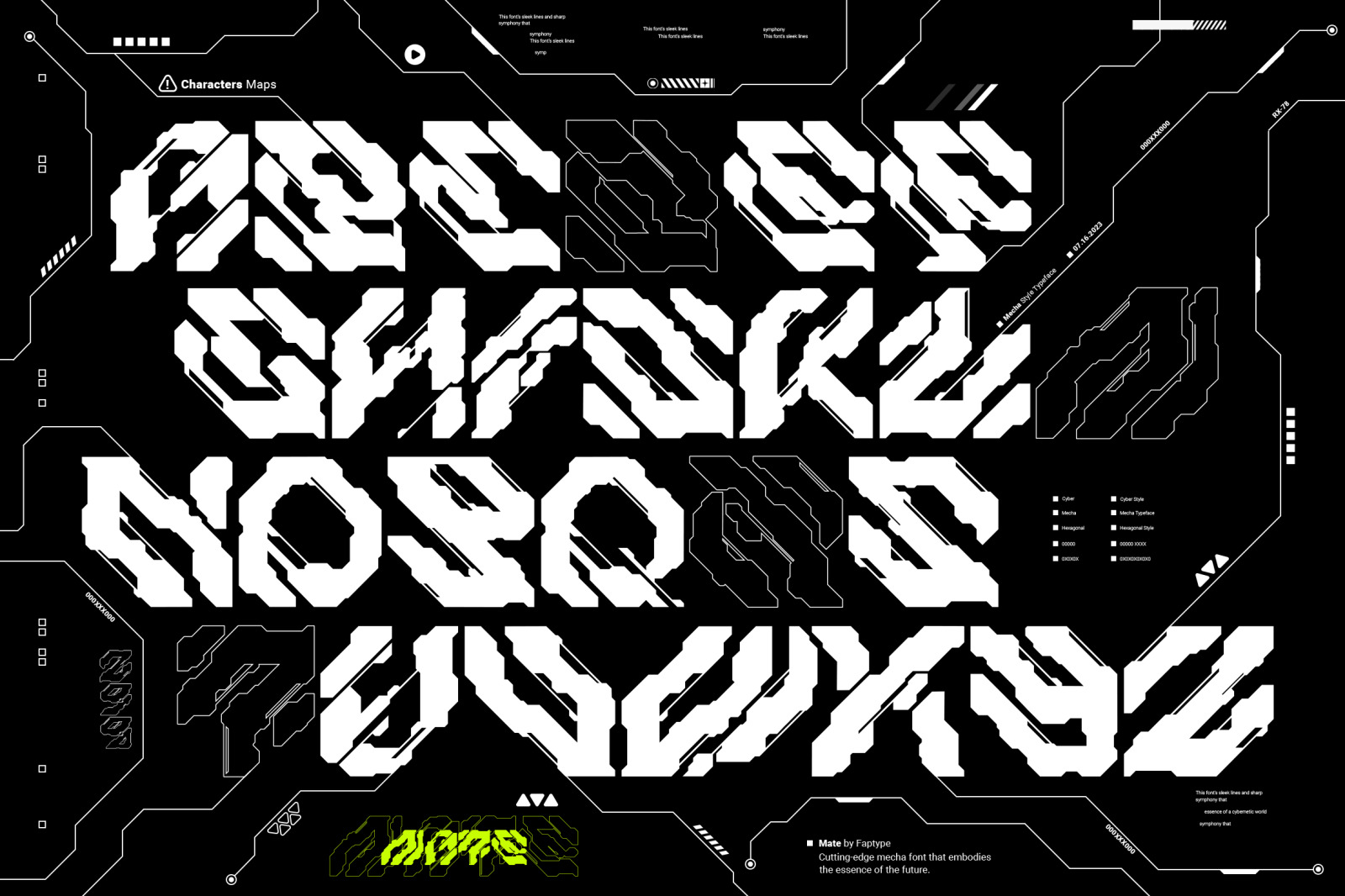Mate | Modern Mecha Font Vol. 2 Mate | Modern Mecha Font Vol. 2