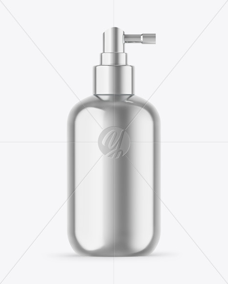 Metallic Cosmetic Spray Bottle Mockup