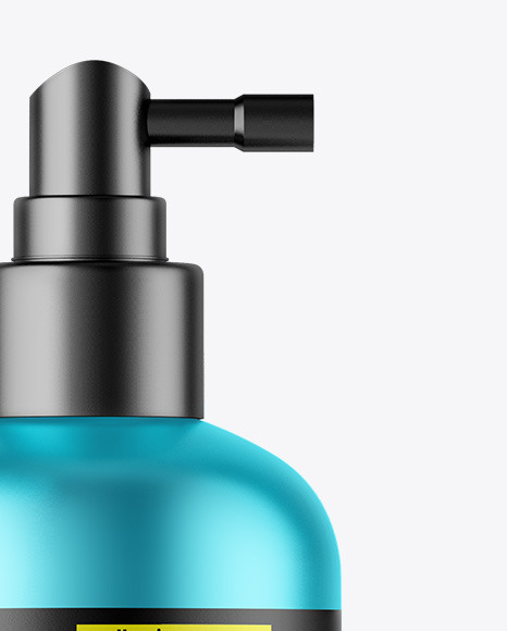 Matte Metallic Cosmetic Spray Bottle Mockup