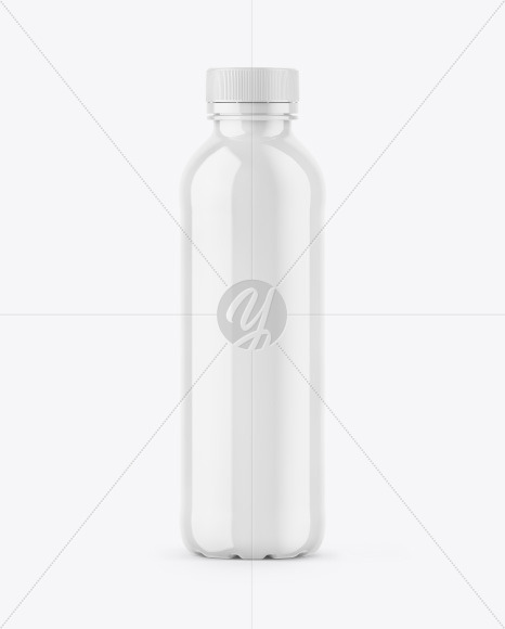 Glossy Plastic 20oz Bottle Mockup
