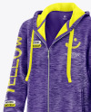 Melange Hoodie Mockup - Front Half Side View