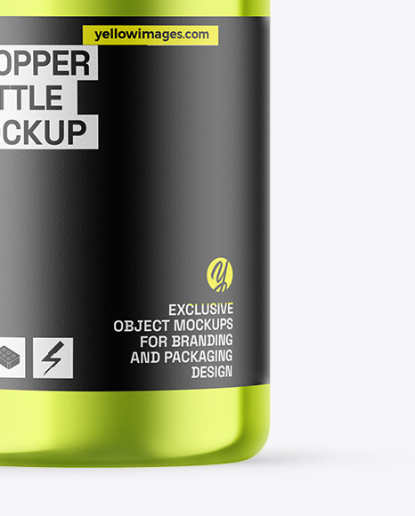 Metallic Dropper Bottle Mockup