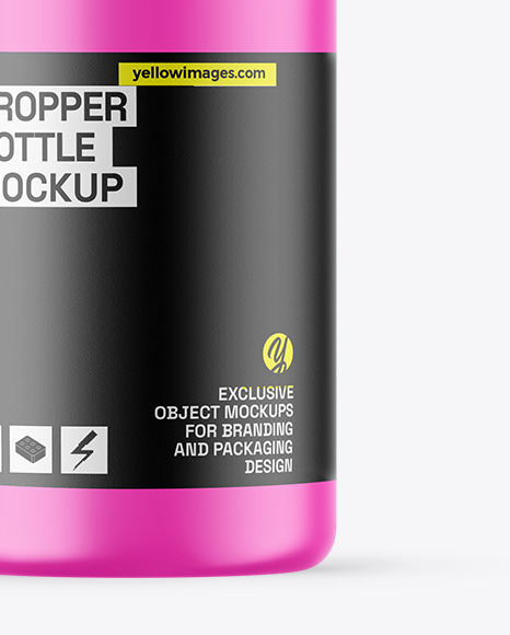 Matte Dropper Bottle Mockup