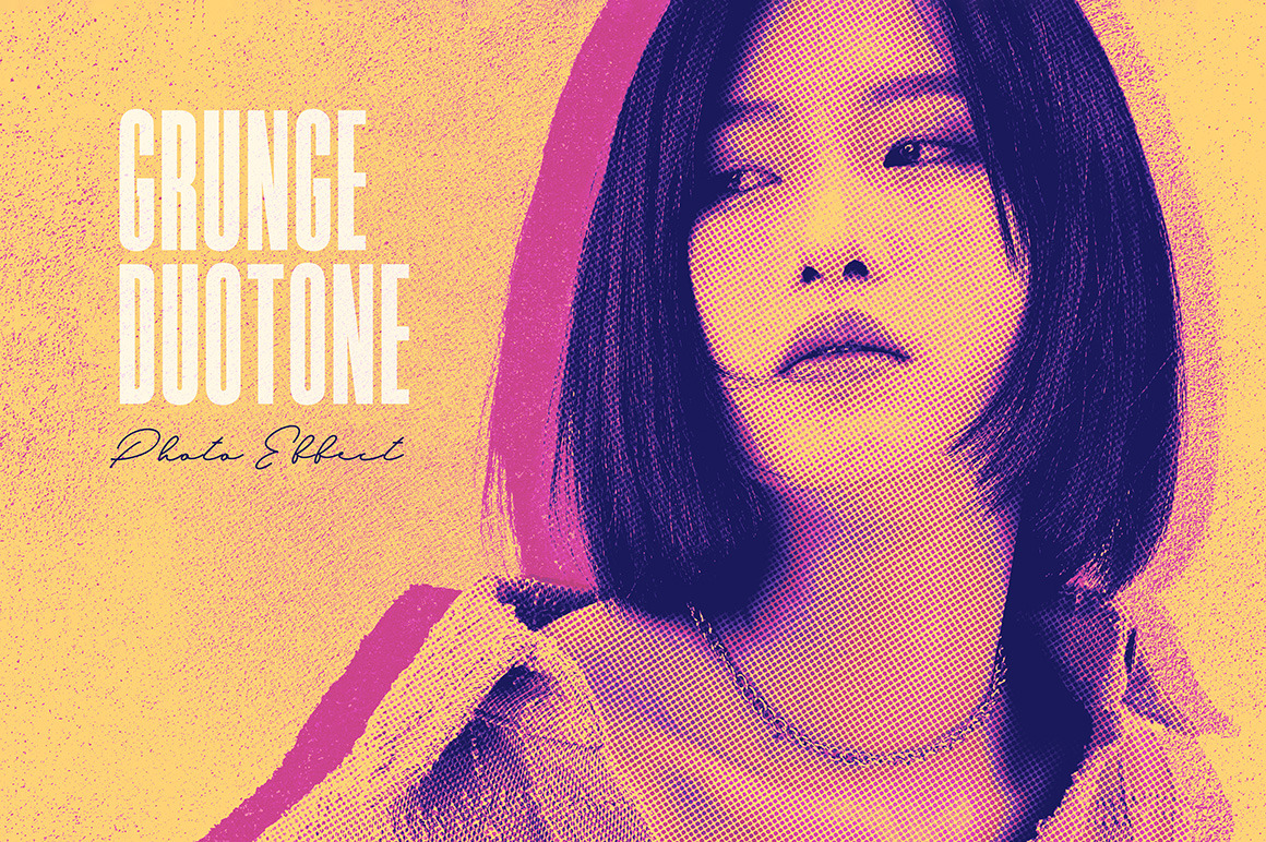 Grunge Duotone Photo Effect Grunge Duotone Photo Effect