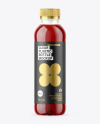 Clear Plastic 20oz Bottle w/ Juice Mockup