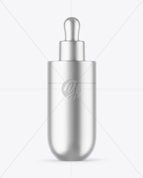 Matte Metallic Dropper Bottle Mockup