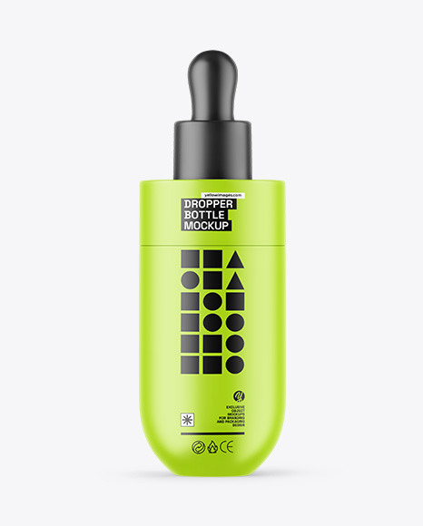 Matte Dropper Bottle Mockup - Oil Tincture PSD Mockup
