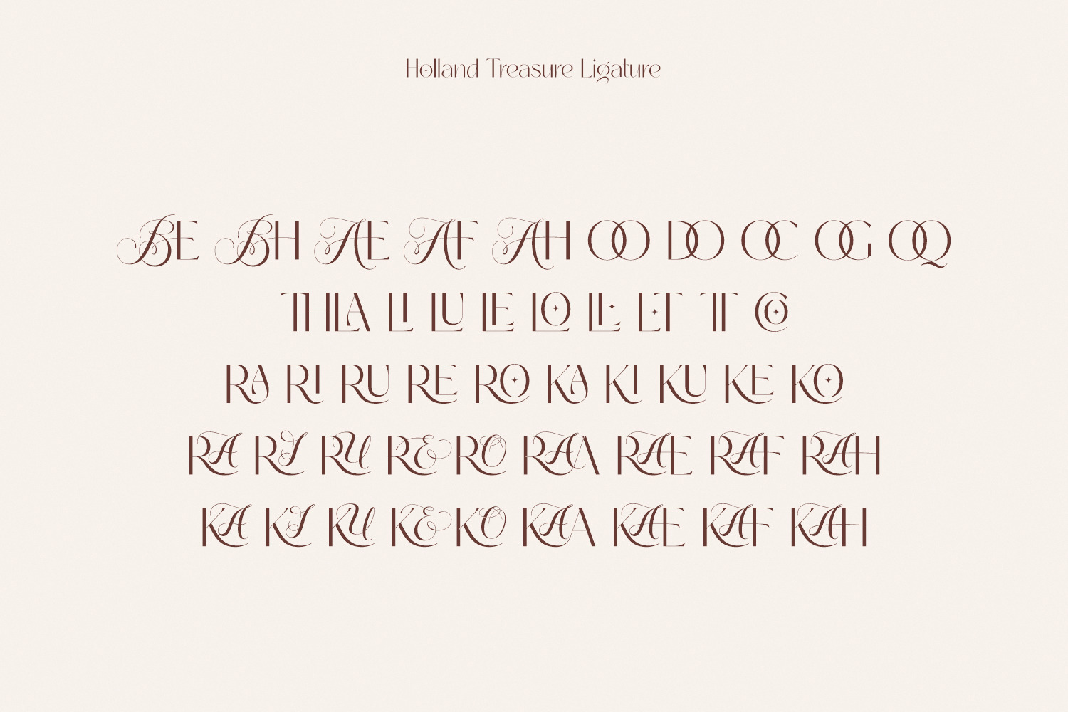 Holland Treasure Hybrid Font Holland Treasure Hybrid Font