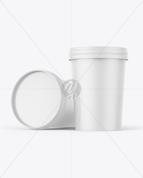 Two Ice Cream Cups Mockup