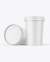 Two Ice Cream Cups Mockup