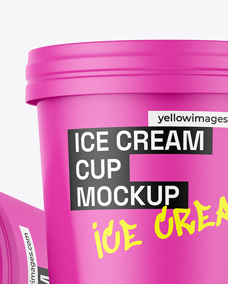 Two Ice Cream Cups Mockup