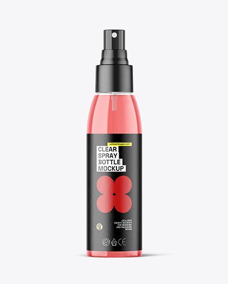 Clear Spray Bottle Mockup