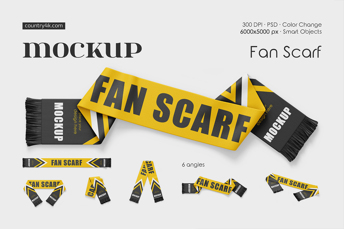 Fan Scarf Mockup Set