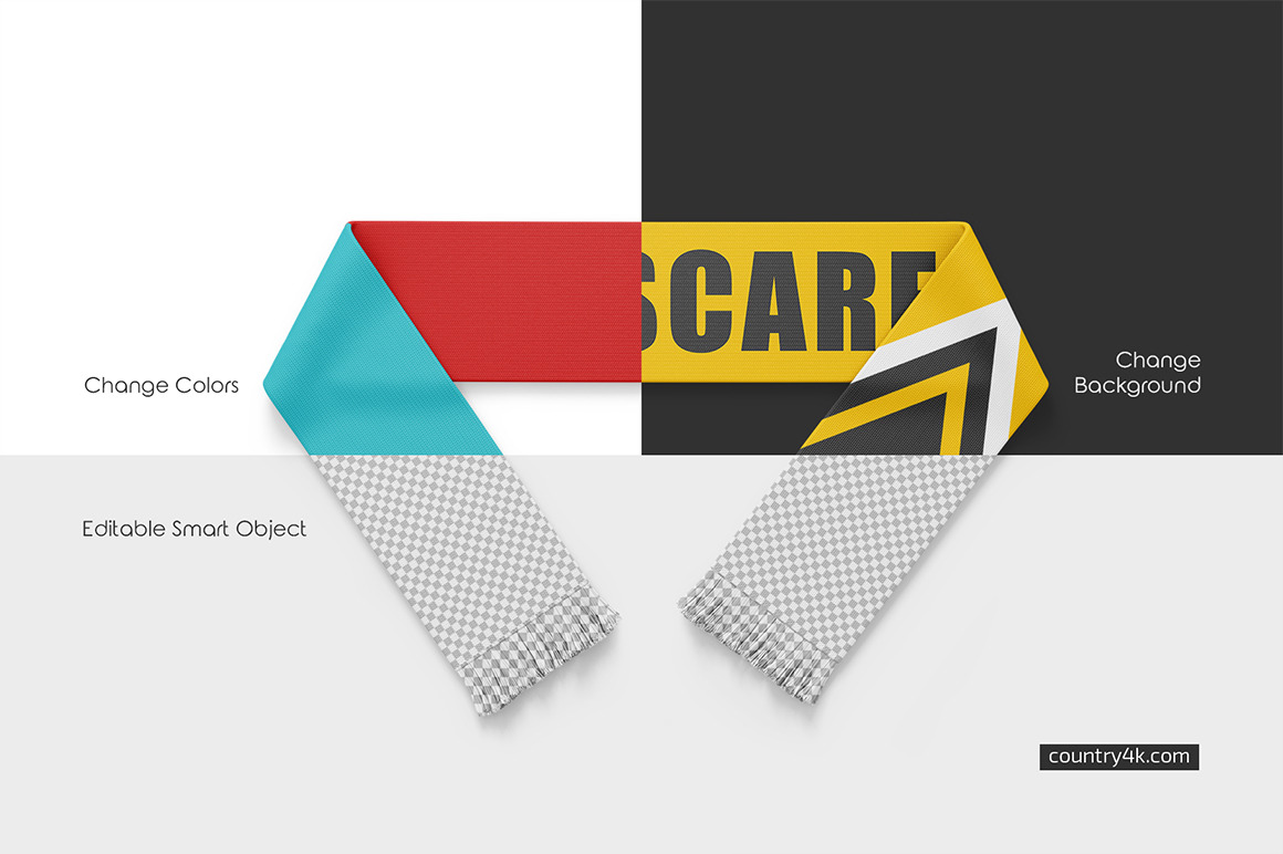 Fan Scarf Mockup Set