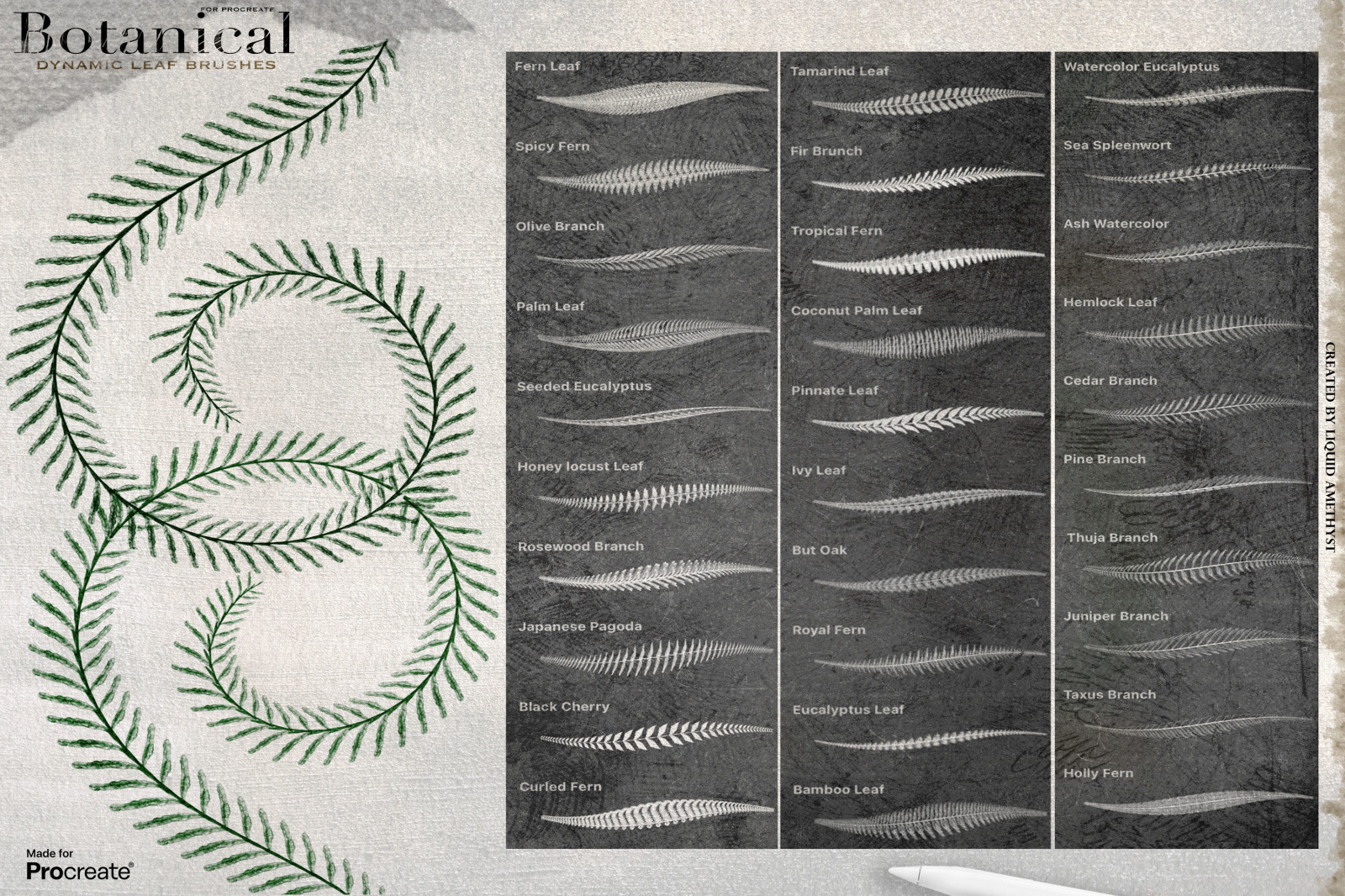 Botanical Greenery Box for Procreate