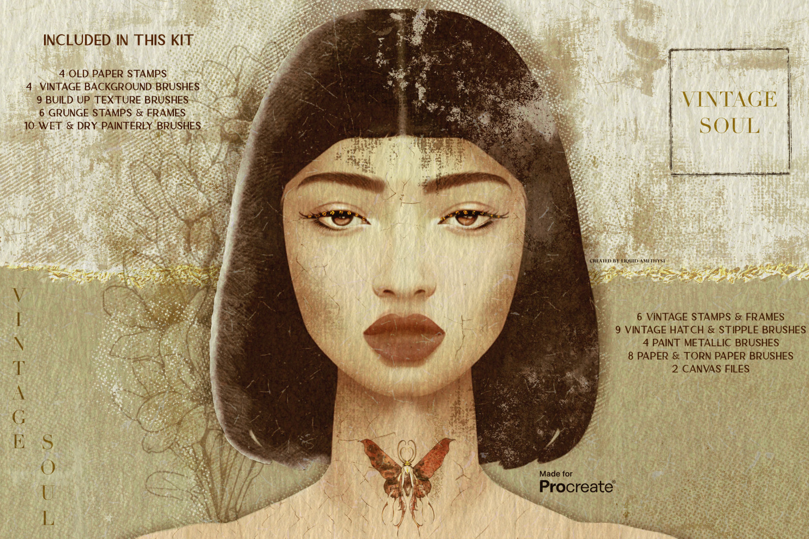 Vintage Soul Procreate Kit Vintage Soul Procreate Kit